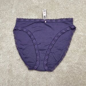 NWT Victoria's Secret Purple Lace Waist Modal High Leg Brief Panties VS Medium M